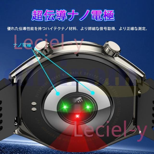 スマートウォッチ 2025最新「血圧測定」 日本製センサー 通話機能 体温 心電図 血中酸素 心拍数 睡眠 着信通知 敬老の日_6