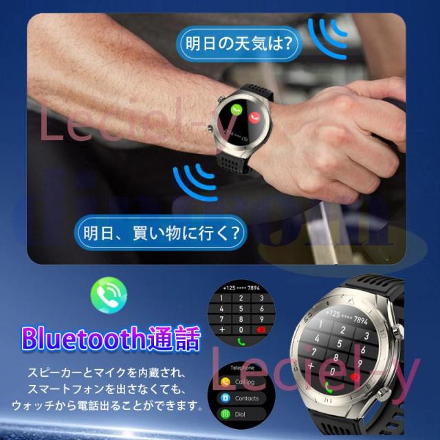 スマートウォッチ 2025最新「血圧測定」 日本製センサー 通話機能 体温 心電図 血中酸素 心拍数 睡眠 着信通知 敬老の日_7
