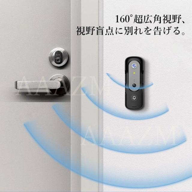 インターホン ワイヤレス 工事不要 カメラ付き 防犯 チャイム インターホン テレビドアホン 通話 録画機能 インターフォン 玄関 ワイヤレスチャイム ドアホン