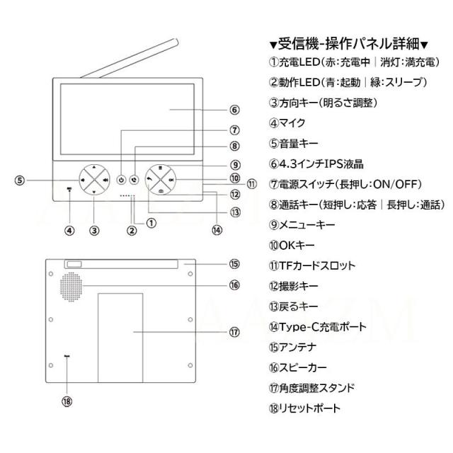 インターホン ワイヤレス 工事不要 テレビドアホン 録画機能 インターフォン 玄関 ワイヤレスチャイム 防犯 介護 チャイム インターホン ドアホン カメラ付き