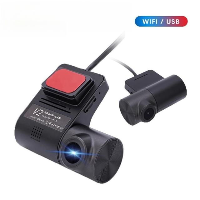 ドライブレコーダー wifi対応 スマホ連動 360度 小型 高画質 配線不要 ドラレコ 無光夜視 車載1カメラ カー内装用品 