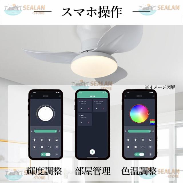 シーリングファンライト LED ファン付き照明 6畳 8畳 10畳 12畳 調光調色 APP対応 6段調節 静音 軽量 扇風機 省エネ シーリングファン 照明器具 明るい 安い