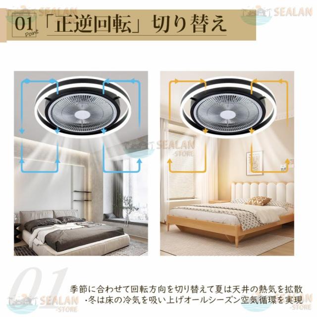 シーリングファンライト 60W 4000LM 8-10畳 簡単取付 省エネ シーリングファンライト 8畳 10畳 薄型 首振 調光調色