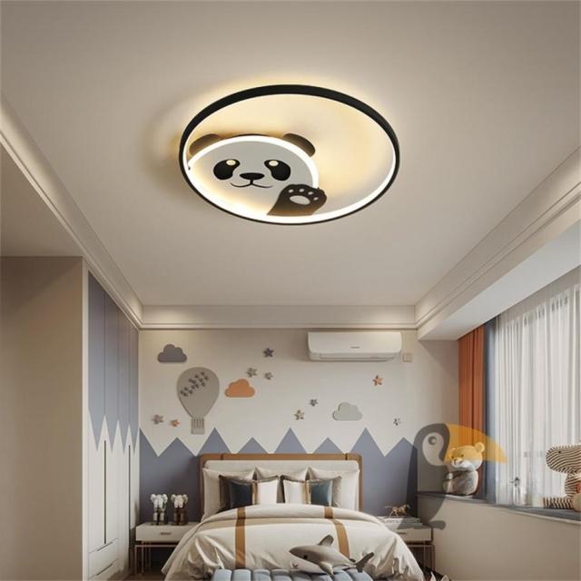 シーリングライト LED パンダ おしゃれ 丸形 6畳 8畳 10畳 北欧 シンプル 調光調色 工事不要 リモコン付き 明るい インテリア 子供部屋 led照明 天井照明