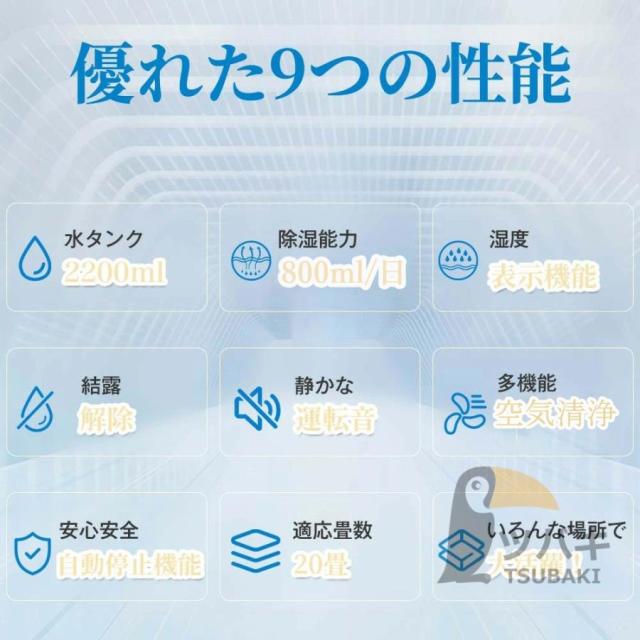 強力除湿機 ペルチェ式 2.2L 空気清浄機 除湿器 小型 乾燥器 電気代 省エネ コンパクト 静音 消臭 結露対策 湿気取り 部屋干し 家庭用 梅雨 オールシーズン