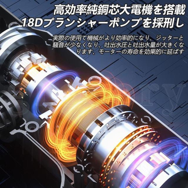 高圧洗浄機 コードレス 充電式 マキタ18Vバッテリー対応 小型 軽量 5.0MPa 自吸式 6ジェットモード 収納ボックス付き 強力噴射 家庭用 洗浄機 温水 大掃除