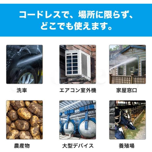 高圧洗浄機 コードレス 充電式 マキタ18Vバッテリー対応 小型 軽量 5.0MPa 自吸式 6ジェットモード 収納ボックス付き 強力噴射 家庭用 洗浄機 温水 大掃除