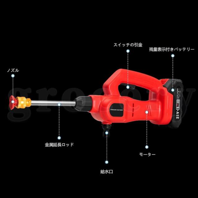 高圧洗浄機 コードレス 充電式 マキタ18Vバッテリー対応 小型 軽量 5.0MPa 自吸式 LEDバッテリー残量表示 収納ボックス付き 強力噴射 家庭用 洗浄機 温水 掃除