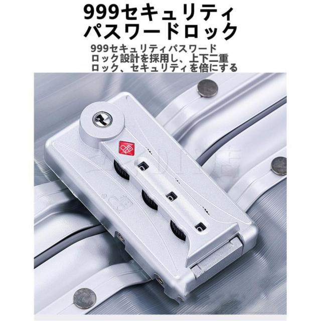 スーツケース キャリーケース 100L 大型 大容量 軽量 Lサイズ 29インチ アルミ フレーム メンズ ハードケース キャリーバッグ 静音効果_5