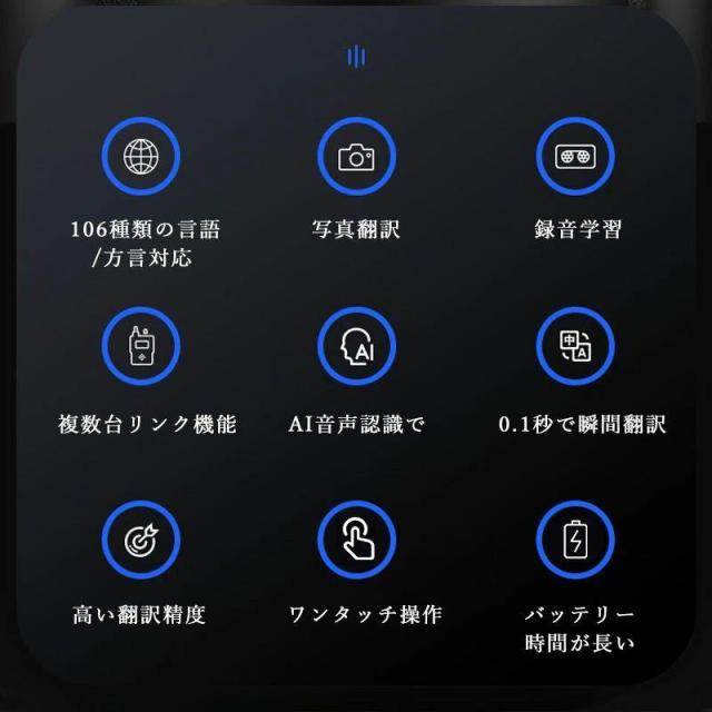 翻訳機 0.2秒で 瞬間 翻訳 最新 瞬トーク 124種類 の 言語 に対応 双方向 通訳機 海外旅行 海外留学 高性能 AI翻訳 WIFI オフライン Wi-Fi_1