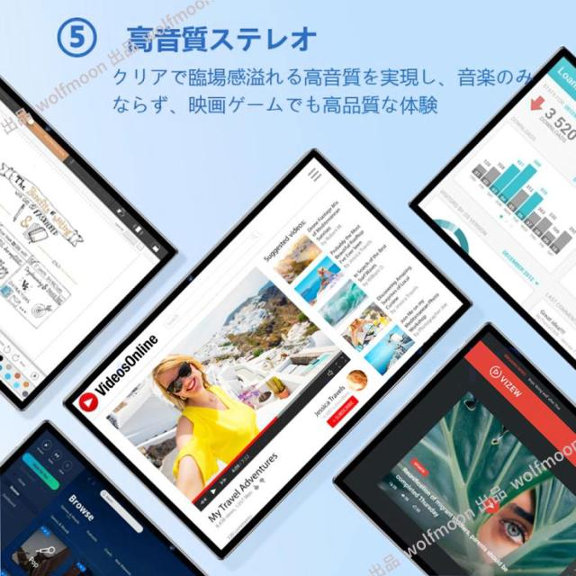 タブレット PC 本体 Android14 10インチ 本体 2024最新作 12+256GB FullHD Wi-Fi 5G 在宅勤務 ネット授業 コスパ最高 安い クリスマス GPS 通話 タブレット_4
