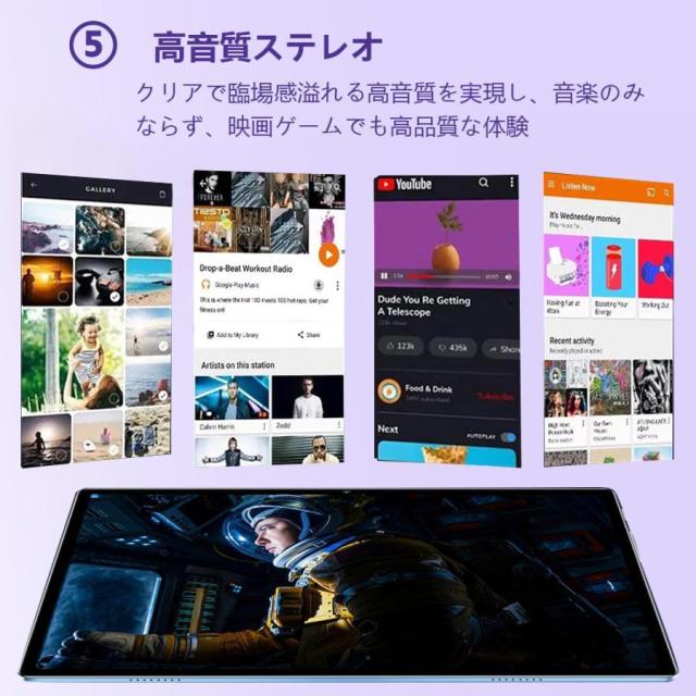 新品Android14 タブレット PC 本体 10.1インチ 本体 2024最新作16+512GB FullHD wi-fi 5G 在宅勤務 ネット授業 コスパ最高 安い クリスマス GPS 電話 タブレット_6