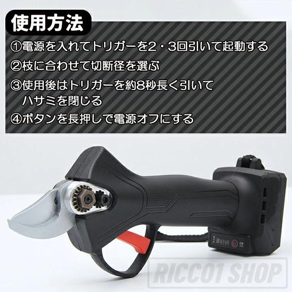 進化版 電動剪定ばさみ 充電式 剪定ばさみ 枝切り 枝切ばさみ 切断枝径30mm コードレス 軽量 剪定鋏 枝きりはさみ 電動ハサミ 庭木 園芸用 新品_9