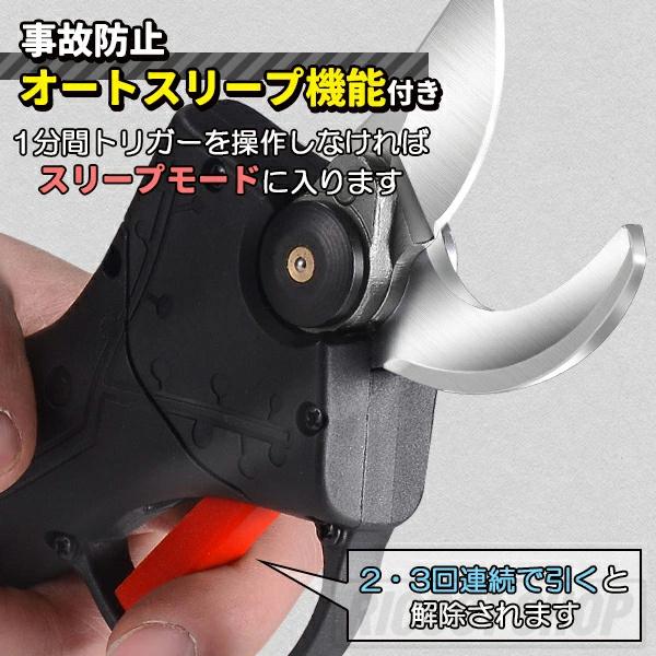 進化版 電動剪定ばさみ 充電式 剪定ばさみ 枝切り 枝切ばさみ 切断枝径30mm コードレス 軽量 剪定鋏 枝きりはさみ 電動ハサミ 庭木 園芸用 新品_7