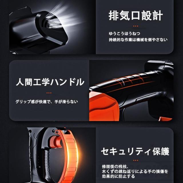 充電式 チェーンソー 電動 チェーンソー 36VF 小型 チェーンソー 48VF 切削径15cm ちぇーんそー 木工切断 枝切り 薪作り ガーデン農業 収納ボックス付き