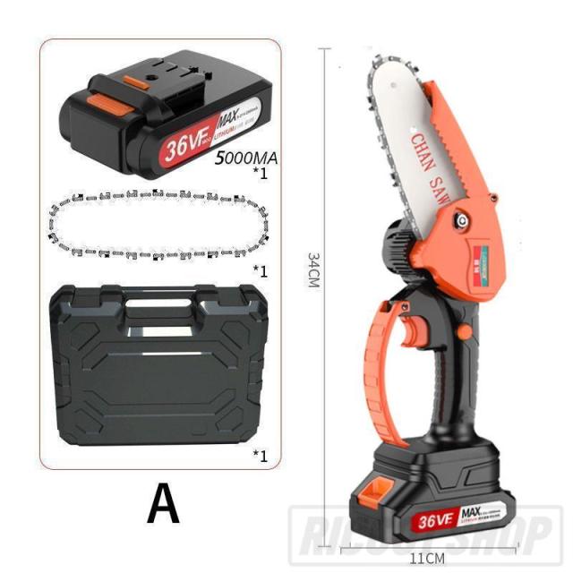 充電式 チェーンソー 電動 チェーンソー 36VF 小型 チェーンソー 48VF 切削径15cm ちぇーんそー 木工切断 枝切り 薪作り ガーデン農業 収納ボックス付き