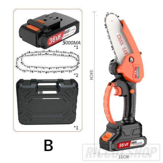 充電式 チェーンソー 電動 チェーンソー 36VF 小型 チェーンソー 48VF 切削径15cm ちぇーんそー 木工切断 枝切り 薪作り ガーデン農業 収納ボックス付き