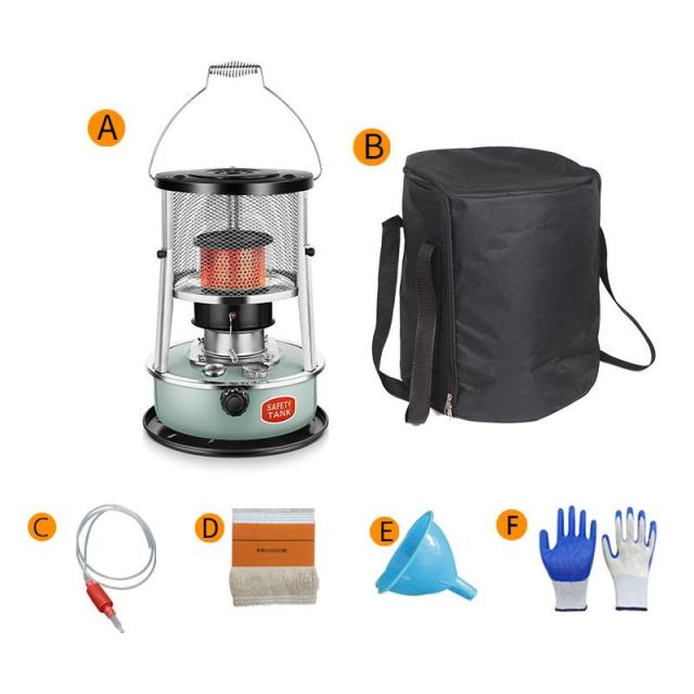 石油ストーブ 小型 暖房ストーブ タンク容量4.5L 多機能 火力調節可能