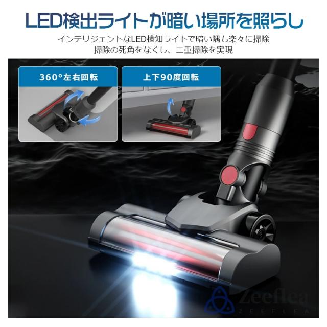 【2025最新型】掃除機 コードレス 超強力吸引 50000pa 3WAY ハンディクリーナー コードレス掃除機 軽量 低騒音 LEDライト付 スティック掃除機 壁掛けブラケット HEPA多重濾過 急速充電 多機能 左右180°上下90°回転 母の日 父の日 日ギフト 省エネ 一人暮らし_9