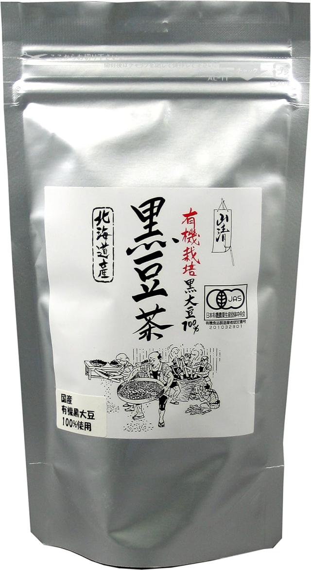 （30袋セット）山清 有機黒豆茶 120g×30袋セット（OS）（代引・他の商品と混載不可）（沖縄・離島への発送は不可）