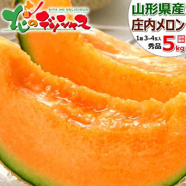 【予約】 山形県産 庄内砂丘メロン (赤肉) 5kg (秀品/1箱 3~4玉入り) 庄内 庄内メロン 砂丘メロン メロン 赤肉メロン 夏ギフト お中元 ギフト 贈り物 お祝い お礼 お返し プレゼント おうち用 果物 山形県 産地直送 送料無料 お取り寄せの通販は 5,502円