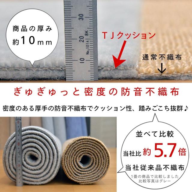 カーペット 六畳 極厚 防音ペットもよろこぶ 江戸間 6畳 261×352cm 厚手 防ダニ 丸巻き保管 抗菌防臭 犬 猫 ペット対応 マット ラグ 日本製 フリーカット ハサミ 切れる オールシーズン 絨毯 じゅうたん 6帖 辻川産業株式会社 Tsujikawa_4