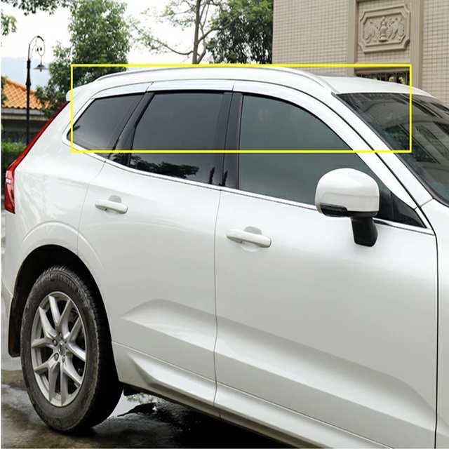 ボルボ XC60 XC90 用 ドアバイザー サイドバイザー 雨除け 換気 カスタム 外装 アクセサリーパーツ 6個