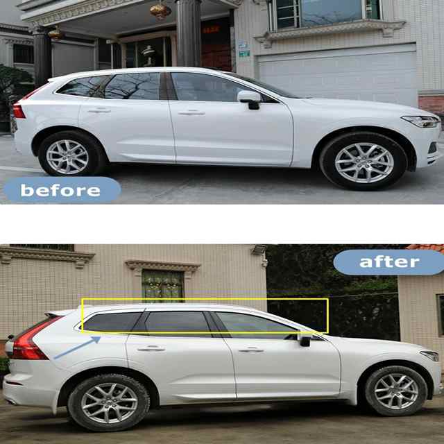 ボルボ XC60 XC90 用 ドアバイザー サイドバイザー 雨除け 換気 カスタム 外装 アクセサリーパーツ 6個