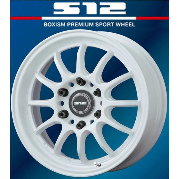 【ボクシースタイル】ボクシズム S12 16ｘ6.5 ＋38 6H/139.7 ユーロホワイト ｘ４本セット
