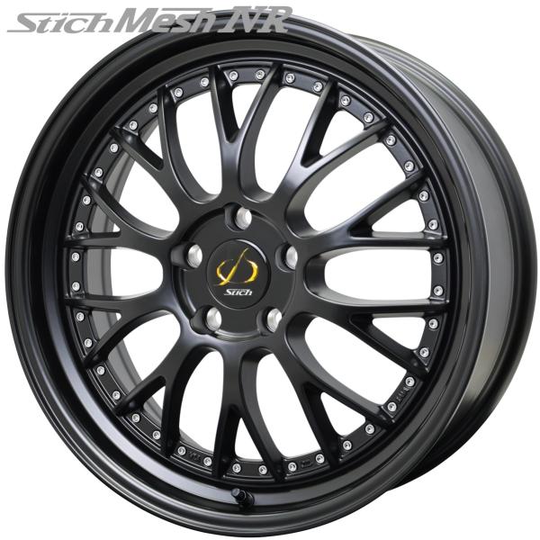 シュティッヒ【STICH】メッシュ（Mesh）NR 19x7.0 +38 5H/114.3 セミグロスブラック（GB）SNR-13 ｘ4本　※リム深度51.3mm/M14対応