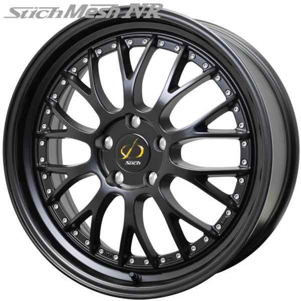シュティッヒ【STICH】メッシュ（Mesh）NR 19x7.0 +48 5H/114.3 セミグロスブラック（GB）SNR-14 ｘ4本　※リム深度51.3mm/M14対応