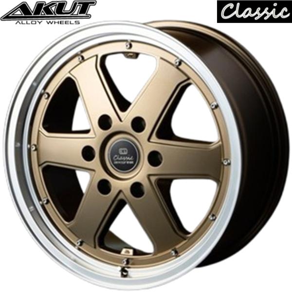 アクト【AKUT】ゼロブレイク クラシック（ZEROBREAK CLASSIC） 18ｘ8.0  40 6H/139.7 ダークブロンズポリッシュ（BRP）ｘ4本