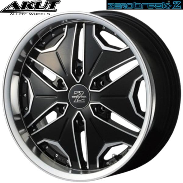 アクト【AKUT】ゼロブレイク ゼット（ZEROBREAK Z） 18ｘ7.5 +37 6H/139.7 ブラックポリッシュ（BKP）ｘ4本