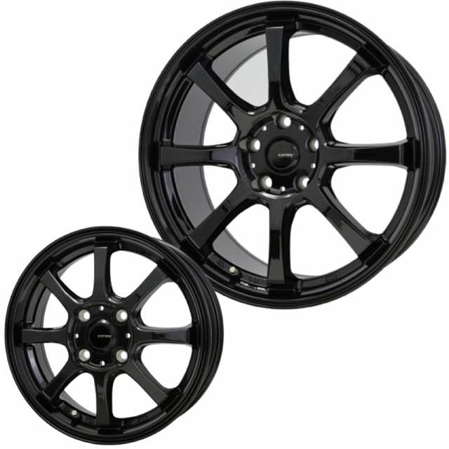 ホットスタッフ ジー・スピード（G・SPEED）Gスピード G-08 17ｘ7.0 +55 5H/114.3 MBK（メタリックブラック）G08-16 ｘ4本