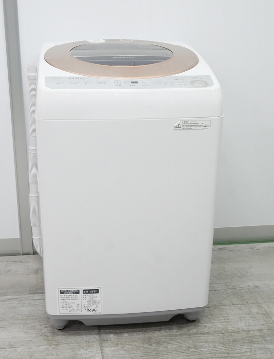 シャープ製/2017年式/10kg/全自動洗濯機/ES-GV10B-T