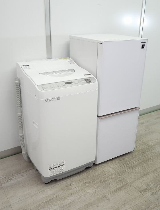 シャープ製/19年式22年式/137L,5.5kg/中古家電2点セット_1