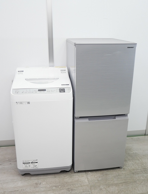 シャープ製/20年式21年式/152L,5.5kg/中古家電2点セット