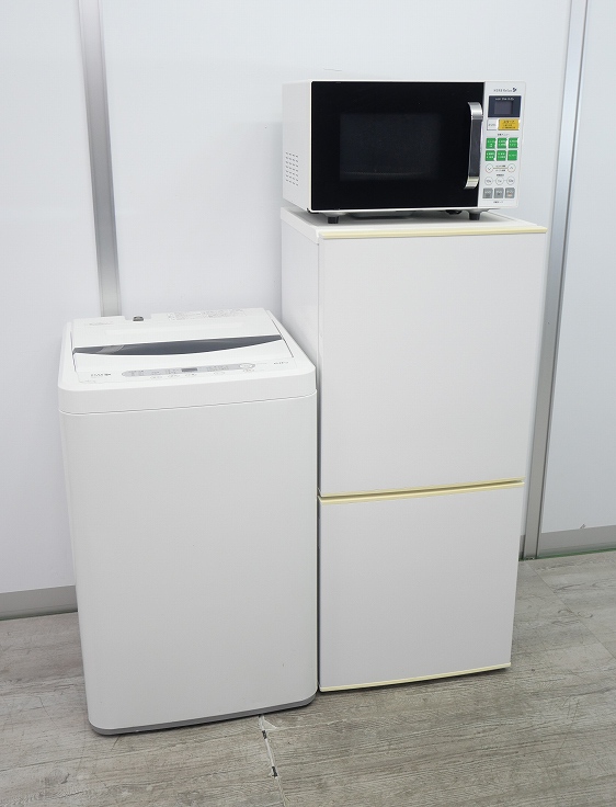 ツインバード製,ヤマダ製/20年,17年式/140L,4.5kg/中古家電3点セット