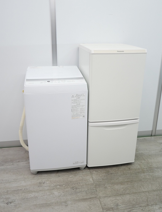 Panasonic製,東芝製/22年式/138L,5kg/中古家電2点セット