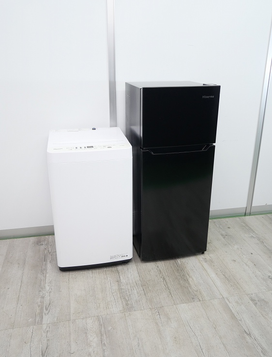 Hisense製/22年,21年式/120L,5.5kg/中古家電2点セット