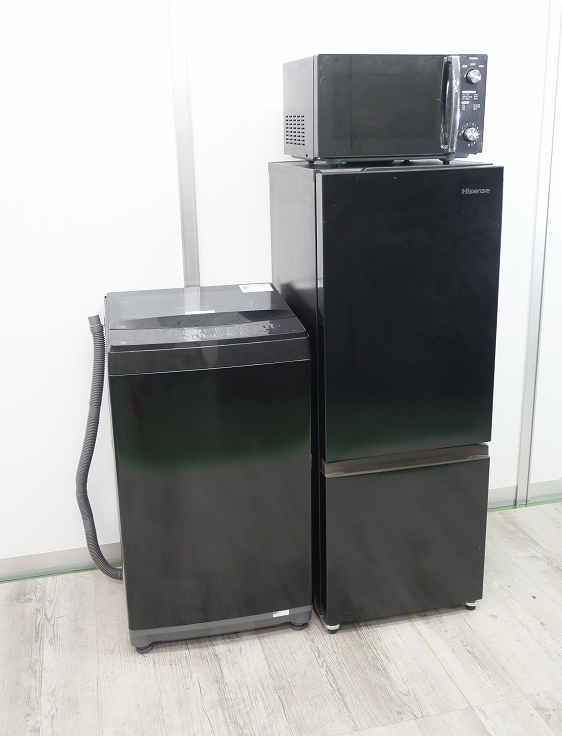 Hisense製,ニトリ製/24年,22年式/162L,6.0kg/中古家電3点セット