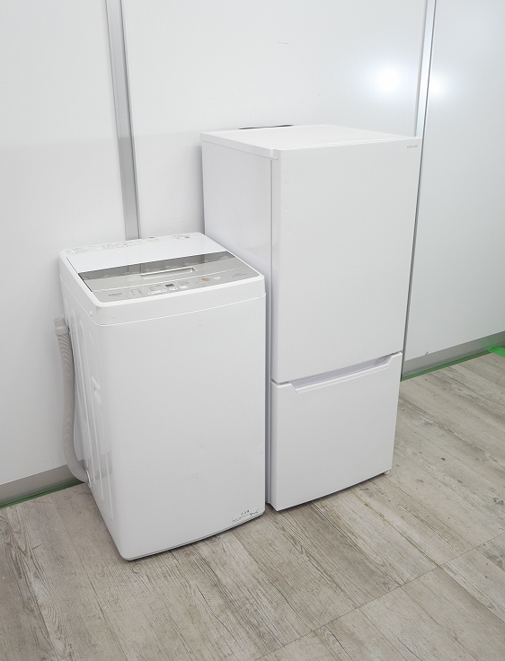 ヤマダ製,アクア製/23年,23年式/117L,4.5kg/中古家電2点セット_1