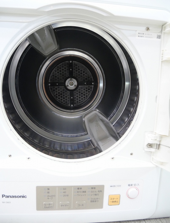 Panasonic製/衣類乾燥機/2020年式/乾燥容量6.0kg/NH-D603