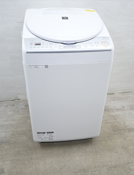 シャープ製/2018年式/8kg/洗濯乾燥機/ES-TX8C-W