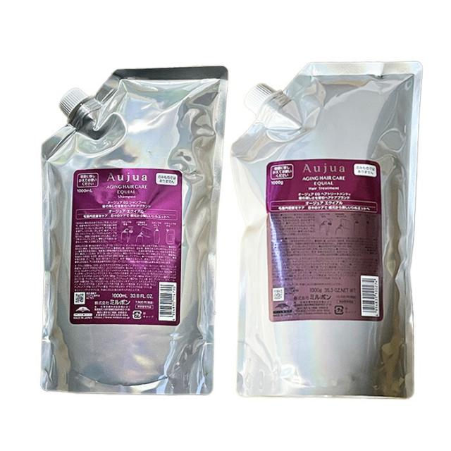 〈セット〉 ミルボン オージュア エクイアル シャンプー 1000ml ＆ ヘアトリートメント 1000g (レフィル詰替)