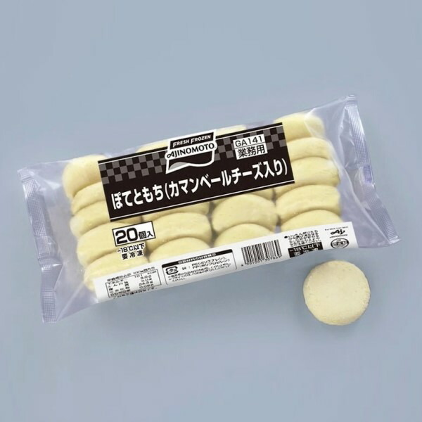 【6/13P5倍】【冷凍】味の素冷凍食品 ぽてともち（カマンベールチーズ入）  40g×20個（1袋800g）×6袋【1ケース】 【ﾚﾋﾞｭｰｷｬﾝﾍﾟｰﾝ中】