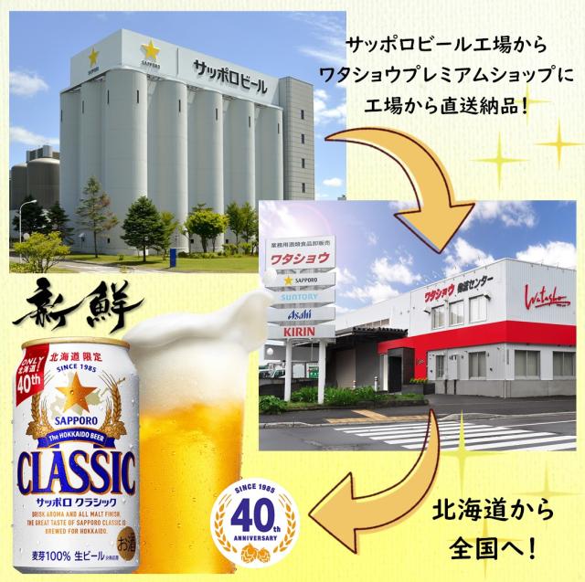 サッポロ クラシック 缶 350ml×48本【2ケース】 【ﾚﾋﾞｭｰｷｬﾝﾍﾟｰﾝ中】_1