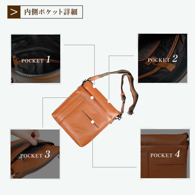 ショルダーバッグ メンズ レディース ブランド 斜めがけ 大人 軽量 小さめ 本革 レザー バッグ 縦型 小型 軽い 収納 人気 カバン アウトドア ビジネス 社会人 ギフト プレゼント ワンショルダー バック 肩がけ 斜め掛け メッセンジャー 通勤 joya_9