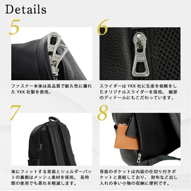 リュック メンズ レザー 本革 大容量 ビジネスバッグ おしゃれ 人気 メンズバッグ ブランド 軽量 ビジネス バックパック A4 PC 収納 整理  かっこいい バッグ 高級 通勤 通学 カジュアル ギフト プレゼント 革 フォーマル SEEKER  シーカー_7