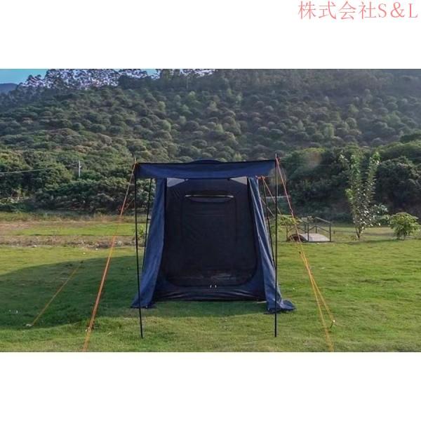 防災対策カーサイドタープ車中泊テントキャンプ 日よけ 防水?UV機能
